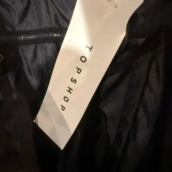 NWT Topshop Black Sleeveless V-Neck Wide Leg Jumpsuit Size 6 Small - Picture 3 of 6